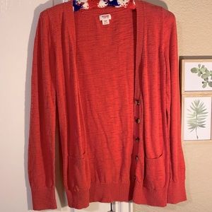 Faded Red Cardigan